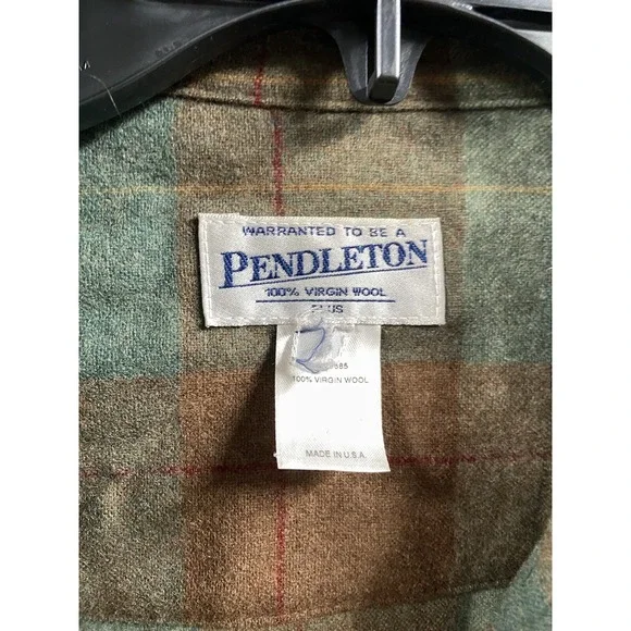 Pendleton Heritage Limited Edition Wool Shacket Shirt Jacket M Green Brown Plaid - Picture 2 of 10